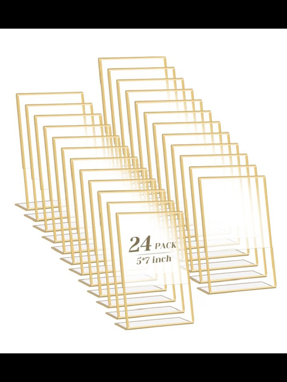 Gold Photo Frame Stands - 24 Pack